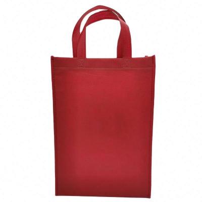 China 80gsm 100% PP Handled Custom Reusable Non Woven Package Bags Shop Handle Stitch Non Woven Bag for sale