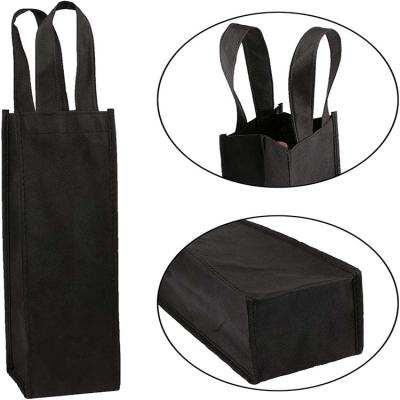 China Eco - Friendly Non Woven Fabric Wine Bag Wine Bottle Bag With Handle for sale