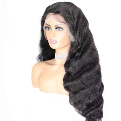 China Best Sale100% Human Thick Soft Smooth Lace Front Wigs,Natural Black Body Wave Lace Front Wigs,Peruvian Hair 13*4 Lace Front Wigs for sale