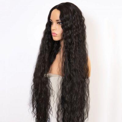 China Best Selling 100% Long Soft Straight Thick Brazilian Hair Super Loose Wave 5*5 HD Lace Closure Wig For Black Women for sale