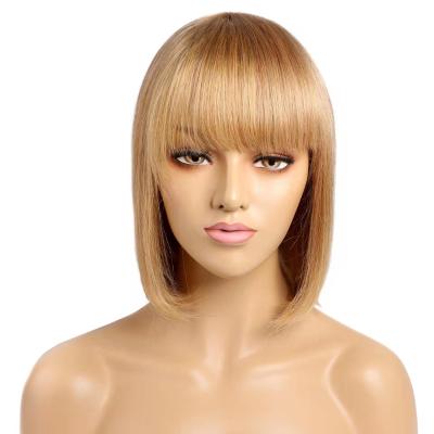 China Cheap price100% human hair 27color shiny straight malaysian straight lace lead wig machine made wig for women and student for sale