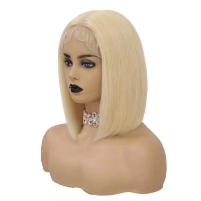 China Cheap Price 100% Soft Straight Straight Asian Hair Color T Part Lace Lead Blonde Wig for sale