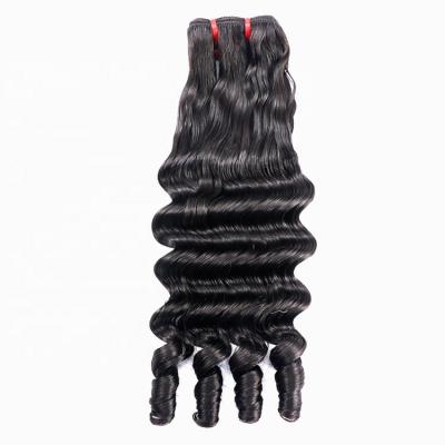 China 100% Soft Thick Brazilian Hair Fancy Curl Super Double Drawn Hair Bundle for sale