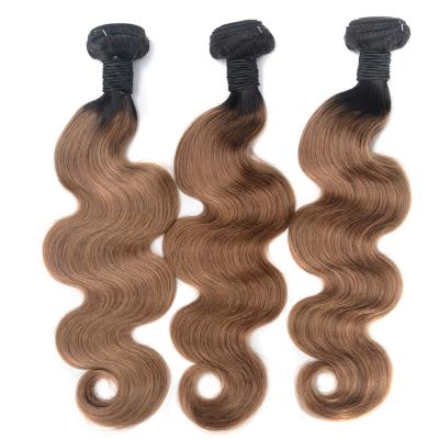 China Wholesale Price 100% Soft Smooth Smooth Thick Brazilian Hair 10A Grade Body Wave 1b/30 Color Hair Bundle for sale