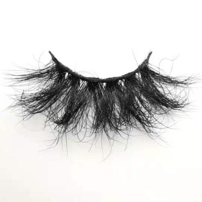 China Wholesale Price 100% Curl E21-28 Natural Real Brazilian Mink Eyelashes 25mm for sale