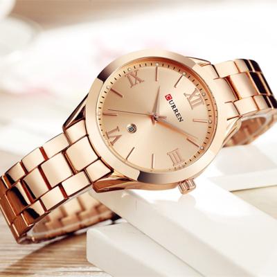 China Automatic Date Rose Gold Watch Women Quartz Watches Ladies Top Brand Luxury Wristwatch Girl Relogio Feminino Female Clock for sale