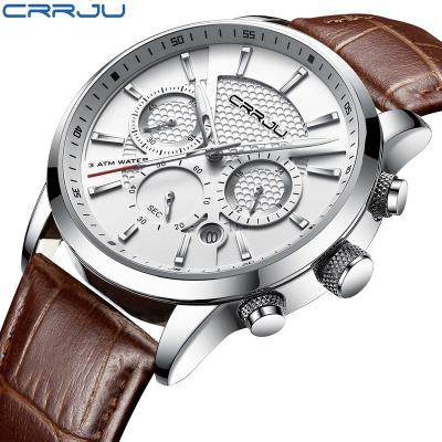 China Luxury designer automatic date quartz wristwatches fashion leather strap waterproof luxury watches for men with chronograph for sale