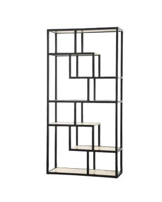 China News Design Wrought Iron Cube Metal Display Shelves Furniture Living Room Steel Rack Shelf Soft Bookcase 6 Shelves for sale