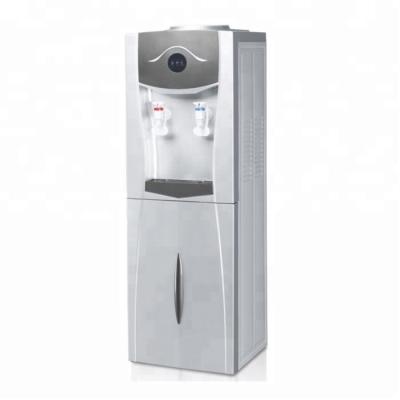 China Full Size Hotel Top Loading Standing Home Style Hot And Cold Water Dispenser With Mini Fridge for sale