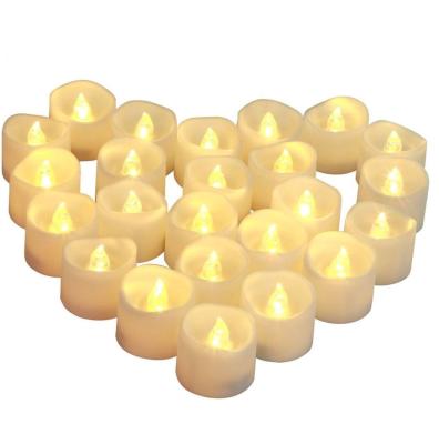 China Birthdays Mini Plastic Wave Mouth Flickering Tealight Flameless Battery Operated Led Candle For Home Decor (Battery Included) Led Candle for sale