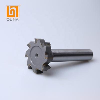 China Carbide T-flute Milling Cutter Straight Shank T-Knife for Steel and Aluminum for sale