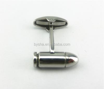 China Bullet Shape New Design Special Styles New Shape Special Design Finishing Bullet Shape Cufflink Polish Silver Blanks for sale