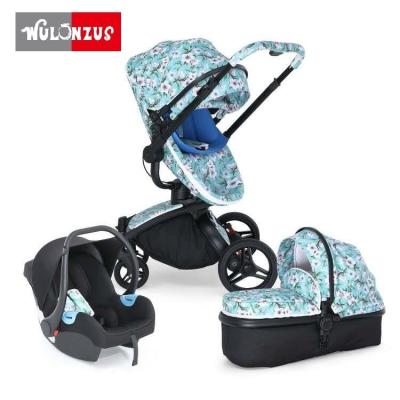 China Portable Baby Stroller Easy Folding 360 Rotation Stroller Multifunctional Baby Stroller 3 in 1 Pram for sale