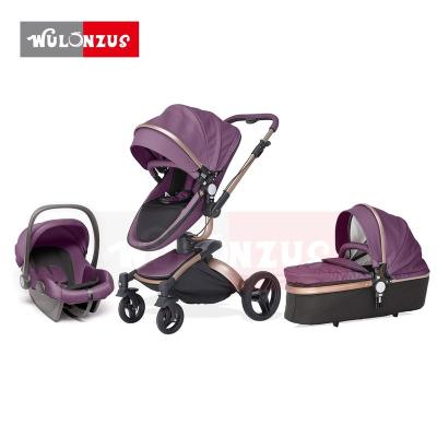 China New 2in, 3in1 polyester baby stroller, aluminum alloy and polyester frame material for sale