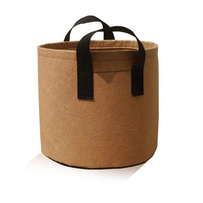 China Eco - Friendly Recycle Nonwoven Fabric Jar OEM LOGO Printing Felt 1 To 150 Gallon Grow Bags for sale