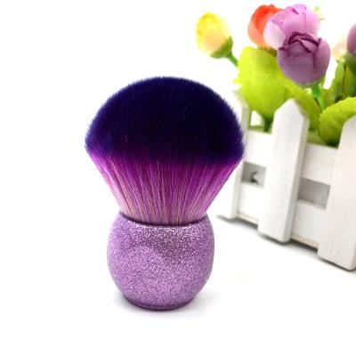 China Angular Blush Best Quality Purple Nail Art Brush Makeup Powder Dust Clean UV Gel Powder Remover Manicure Acrylic Nylon Hair Dust Nail Brush for sale