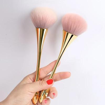 China Widely Used Small Waist Makeup Brush Rose Gold Big Head Powder Brush Nail Dust Cleaning Brush For Ladies Make Up ToolFactory who 001459 for sale