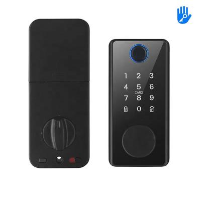 China Hotel Apartments Office Pulido Home Smart Home Waterproof Smart Electric Rim Lock with Ttlock APP Control WIFI Door Outdoor Fingerprint Smart Lock for sale