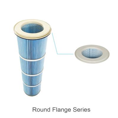 China Hotels Round Flange Filter Air Filter Cartridge With Water And Oil Proof for sale