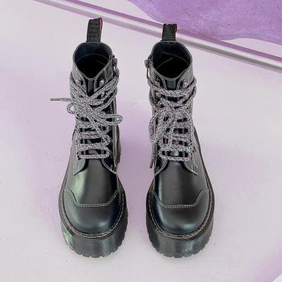 China Retro Deodorization Summer Autumn Locomotive Do Old Design Sense Mid-Leg Martin Lace-Up Ankle Boots For Women for sale