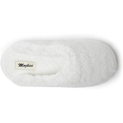 China Cushioning Women's Plush Faux Fur Wear Polyester Women's Unisex Rubber Sole Slipper for sale