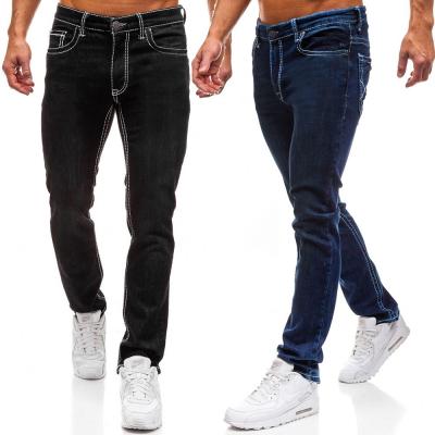 China 2021 Breathable Wholesale Brand Fashion Straight Denim Pants Seluar Casual Boot Cut Jeans For Men for sale