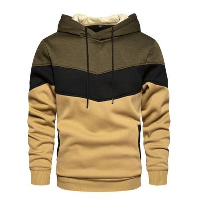 China 2021 Anti-wrinkle men's color fashion sweater men's casual sports top men's color-matching Hoodies for sale