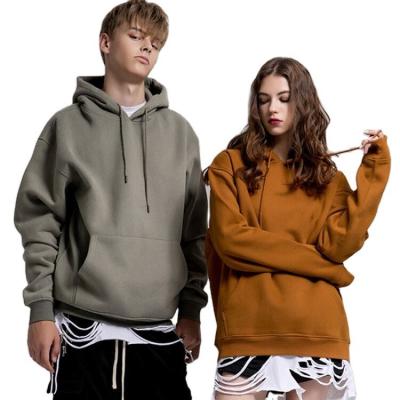 China 2020 custom men's hoodies oversized pullover china manufacture anti-wrinkle 100% polyester premium hooded heavy fleece sweatshirt for sale