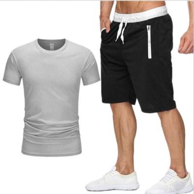 China Workout Equipment Man Washable Casual Outdoor Loose Shirt And Shorts Summer Sweatpants Set Men - Pint for sale