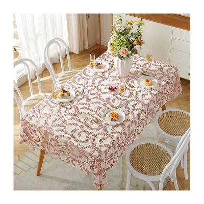 China Beautiful And Festive Size Reasonable Price Custom Made Sequin Polyester Golden Banquet Tablecloth for sale