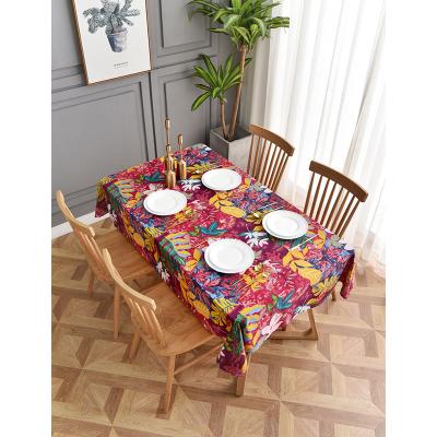 China Style Table Cloth Festival Party Decoration Dustproof Bohemian Cotton And Linen Table Cloth for sale