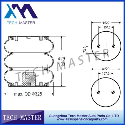 Chine Ressorts de suspension d'air de kit de suspension de tour d'air de pièces de suspension d'air de Ridewell 1003588030C/Firestone W01-358-8030 à vendre