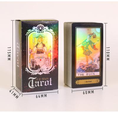 China Laser card face Tarot card A.E.Carlos. tarot card with guidebook  full color high quality customised  tarot cards for sale