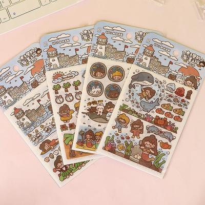 China Eco-friendly High quality and paper cartoon stickers are easy to paste and can be used to decorate books and furniture for sale