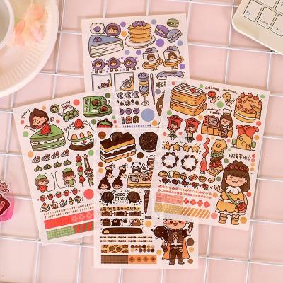 China Eco-friendly Cartoon sticker sheet  Cute cartoon image decorated with book label stickers adhesive for sale