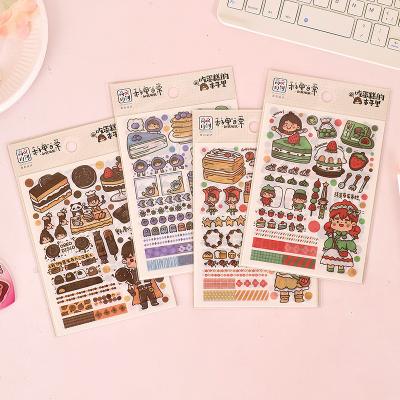 China Eco-friendly Cartoon sticker sheet  Cute cartoon image decorated with book label stickers adhesive for sale