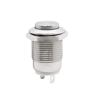 China 12mm Metal Momentary High Momentary Reset Button Off- Push Button Switch (Top) for sale