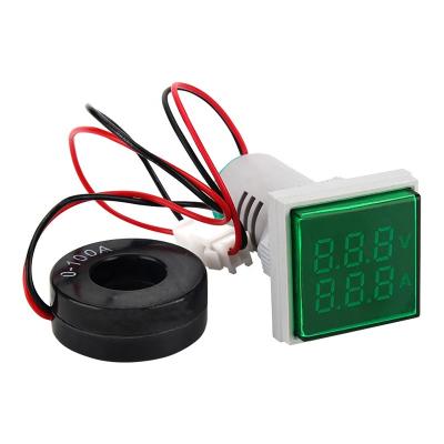 China ABS AD16-22FVA 22mm 2 In 1 Volt Amper Indicator Light for sale