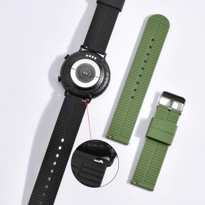 China 18mm 20mm 22mm Adjustable Wrist Watch Strap Silicone Rubber 24mm Watch Bands for sale