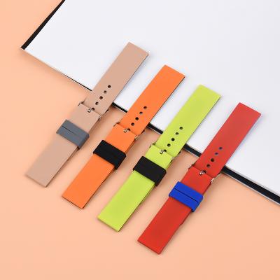 China Luxury High Quality Silicone Watch Band 22mm Silicone Rubber Watch Band for sale