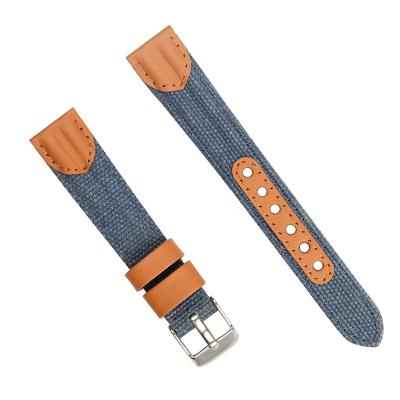 China Cheap Fabric Custom 2 Piece Color Change Canvas Watch Band for sale