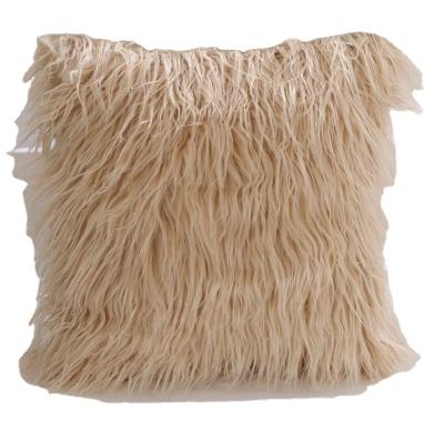 China Anti-static Wholesale Soft Fluffy Luxury Faux Fur Pillow Cover 45x45 Luxury Pillow For Home Decor for sale