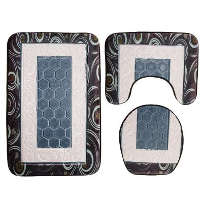 China High Quality Anti-Slip Safe Floor Stocked Bathroom Mat Rug Rubber Bath Mat Set for sale