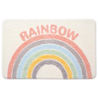 China Cute Microfiber Bathroom Water Cover Floor Set Durable Absorbent Bath Mats Anti Slip Bath Mats for sale