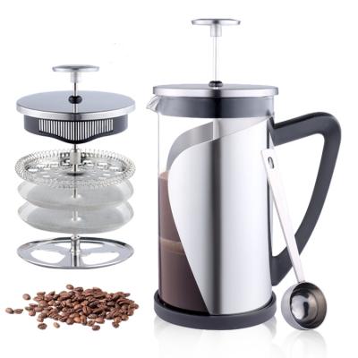 China 1000ml Sustainable Coffee French Press Plunger Borosilicate Glass Coffee Pot With Cup Set for sale