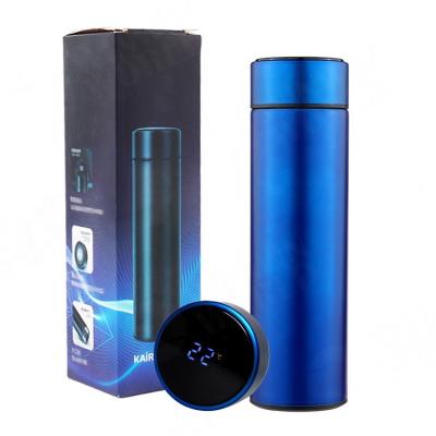 China Wholesale 304 Stainless Steel Smart Thermo Viable Vacuum Flask LED Temperature Display Dual Water Bottle Wall Tumbler for sale