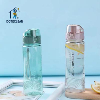 China Sustainable Sports Plastic Water Bottle In Wide And Small Mouth With Leak Proof Plastic Drinking Screw Lid for sale