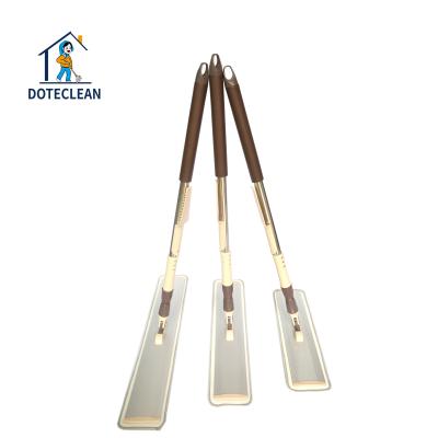 China 45cm Refill Floor Mop Sustainable Flat Aluminum Frame Microfiber Dry Floor Cleaner and Telescopic Microfiber Dish Tilting Mop for sale