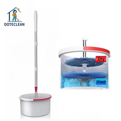 China Sustainable 2021 Hand Free Microfiber 360 Dish Spin Single Head Spin Mop Bucket With Clean And Dry Function In Floor Cleaning for sale