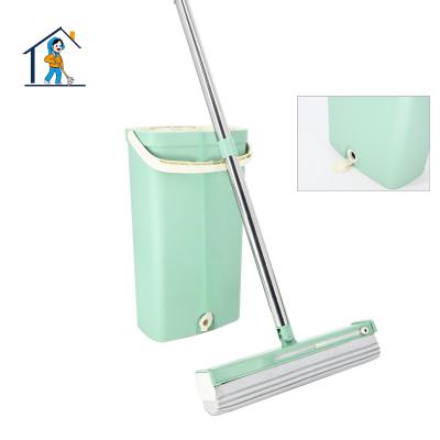 China 33 cm Sustainable PVA Mop With Easy Collapsible Self Wash And Squeeze Wringer Bucket For Floor Cleaning for sale